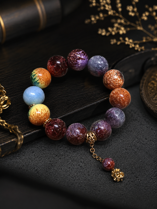 oil painting glazed beads (tiger eye style)